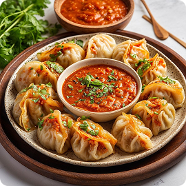 Easy Chicken Momo Dumplings